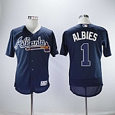 Braves 1 Ozzie Albies Navy Flexbase Stitched Baseball Jerseys,baseball caps,new era cap wholesale,wholesale hats